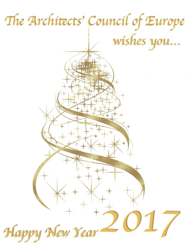 The Architect's Counsil of Europe wishes you Happy New Year 2017